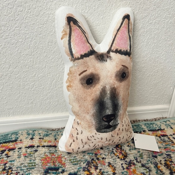 German Shepherd, Dog Face Plush Pillow- NWT - Picture 5 of 8